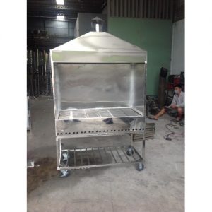 Lò nướng than  inox có ống khói